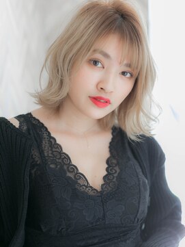 ローマ ギンザ(ROMA Ginza) 【ROMA】2020年人気ホワイトグレージュ/小顔外ハネネオウルフ