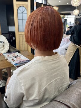 アールトゥーヘアー(art To Hair) 韓国／オレンジ／ボブ