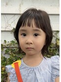 外はねボブ×眉上バング
