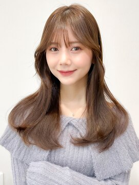 レア 表参道(L'ea) 黒髪クラゲヘアーオリーブグレー小顔ココアベージュ