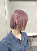 ピンクラベンダー/髪質改善/ダブルカラーケアブリーチハイトーン