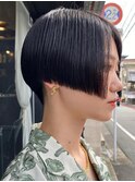 ダブルカラーミルクティーベージュカラーケアブリーチ韓国ボブ