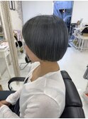 マッシュショート＋ブルーシルバー