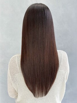 グレージュロング韓国ヘア顔周りレイヤー_ba564002