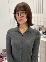 シーン(SCENE)&nbsp;透明感カラー ボブレイヤー 顔周りカット くびれヘア ベージュ