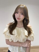 ヒョンミョン ライズバイレボ 柏西口店(hyon myon/RISEbyREVO) 顔周りカット/レイヤーカット/ヘーゼルベージュ