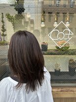 エコルアヘアー 西口(ecolua hair)&nbsp;ミディアムレイヤー×白髪ぼかし