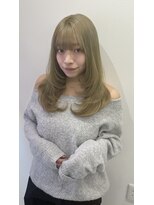 ゲーム 梅田(GAME)&nbsp;ミルクティーベージュ/レイヤーカット/ブリーチ