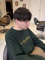 ダブルアール(RR MEN'S SALON)&nbsp;MEN’S/リバースセンターパート/ニュアンスパーマ/由比ヶ浜