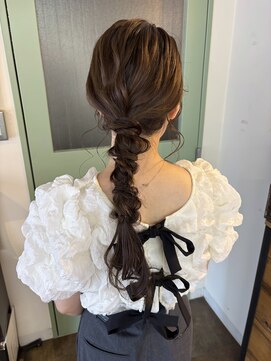 コレット ヘアー 大通(Colette hair) ローポニー/編み下ろし/ヘアセット/ヘアアレンジ/お呼ばれヘア