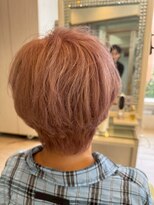 ビス フルール 日暮里店(Vis fleur) ショートヘア/ダブルカラー/ピンクベージュ