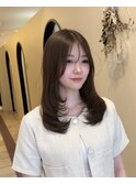 顔まわりカット/ナチュラルレイヤー/ハッシュカット