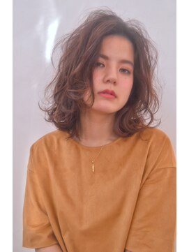 イマジン 川越(IMAGINE) 【IMAGINE】かきあげバングのミディアムレイヤー