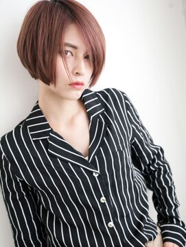 ウィンクルムバイシルクロ 尼崎(Vinculum by circulo) モーヴカラー×ノーバング☆アーバンフィールなふわタイトボブ♪