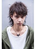 くせ毛風パーマ★ツーブロックショートレイヤー×ワイルドバング