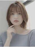 大人可愛い前髪あり外ハネボブ20代30代【AIN.表参道】川原大地