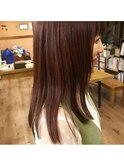 ストレート／ロング カラーボルドー