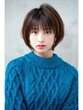 ケアリー 流山おおたかの森(Carelly) 大人かわいい前髪セシルカットココアブラウンフリンジウェーブ