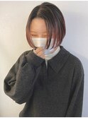 前上がりボブ/ミニボブ/ラベンダーピンク