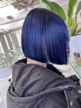 ルートエイチ 市川(Root H) 黒髪グレーベージュレイヤーロング前髪パーマ市川