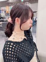 ベレーザ 渋谷(BELEZA)&nbsp;7028髪質改善グレージュカラーレイヤーロング韓国ポニーテール