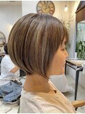前下がり大人ショートボブ