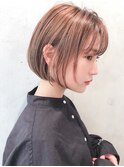 say.こなれミディ前髪イメチェンショートボブレイヤーハイライト