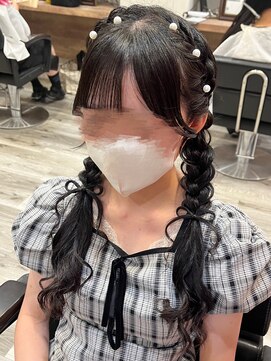 ヘアセット アリエス 新宿駅前店(aries) *.編み下ろしツインテール.*
