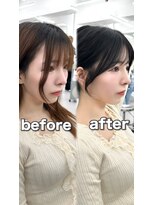 アマトウキョウ アユンチェ(AMA TOKYO×AYUNCHE) 前髪顔まわり韓国ヘアレイヤーカットサイドバンク2wayバンク韓国