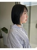 ボブ×グレージュ