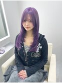 紫カラーホワイトグレージュ/ミニウルフ/チェリーブラウン/新宿