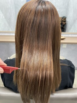 ネウィ 宮崎店(newi) 艶感ストレート 髪質改善 シアーブラウン 【YUKI】