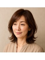 スープレックス ヘアーデザイン(SOUPREX HAIR DESIGN)&nbsp;SOUPREX大人ミディアム　柔らかカールスタイル　30代 40代　50代