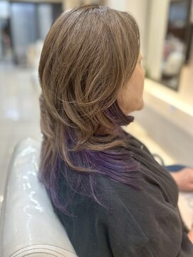 ザビー(THE B) 本八幡×紫×ケアブリーチ×インナーカラー×レイヤー