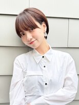 ロンド レグリーズ 立川(Lond leglise)&nbsp;ショート/オリーブグレー/グランマッシュ/小顔/前髪/顔周り/立川