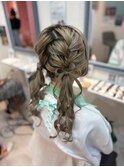 推し活おすすめ♪編み込みリボンツインテール