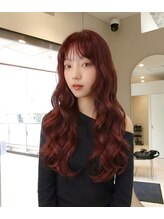 Vottega コテ巻き風/韓国風/デジタルパーマ/レイヤーカット/髪質改善カラー&nbsp;コテ巻き風パーマ