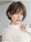 【顔タイプソフトエレガント】丸みショートボブ