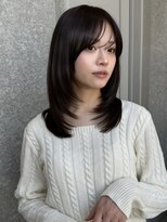ロンド シャルム 吉祥寺(Lond charme) グレージュブラウン/ミディアムレイヤー/韓国巻き/顔周りカット