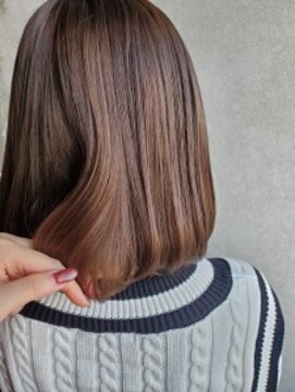 フゥカ 売市店(fuka) チョコレートカラー×ケアカラー×シフォンボブ