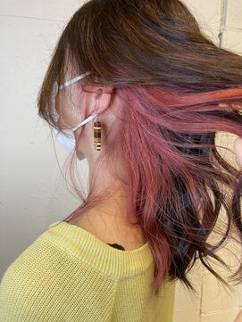 ヘアーローラン 藤沢(hair LORAN fujisawa) ピンクインナーカラー