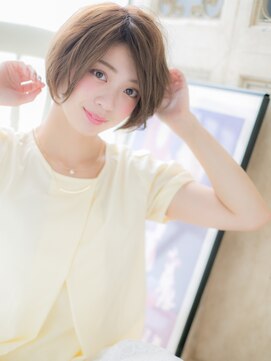 モッズ ヘア 福岡姪浜店(mod's hair) *mod's姪浜*…シアーグレージュショートパーマひし形シルエットe