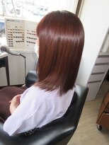 コアフィールフィス(COIFFURE fils)&nbsp;《見附　今町》大人　ワインレッドカラー　セミロング