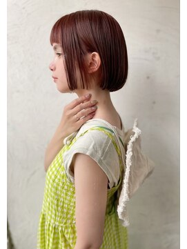 ケイト(kate) kate 大宮 レッドブラウン×丸みボブ