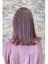 美容室エイシア(A S I A) 髪質改善カラーミディアムロングのアッシュピンク