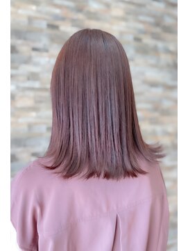 美容室エイシア(A S I A) 髪質改善カラーミディアムロングのアッシュピンク
