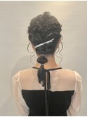 ヘアセット◎黒髪くるりんぱアレンジ
