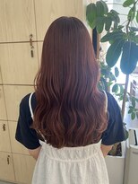 アドラーブル 万代店 (adorable)&nbsp;【大人可愛い】深みピンク　ボルドー　韓国風ロング　艶髪ロング