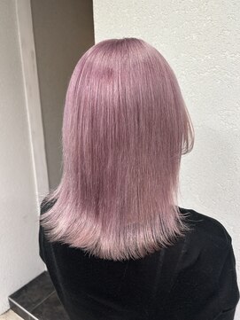 アジールヘア 所沢プロペ通り店(agir hair) ハイトーンケアブリーチホワイトピンクペール所沢