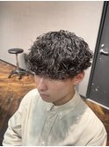 【SKILL】ツーブロック刈り上げショートメンズパーマハイライト